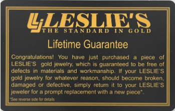 Leslie Lifetime Guarantee