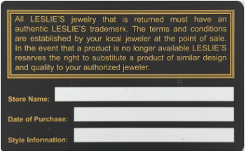Leslie Lifetime Warranty