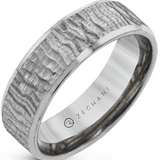 14k White Gold Men's Wedding Band