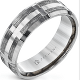 14k White Gold Men's Wedding Band