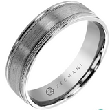 14k White Gold Men's Wedding Band