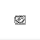 Nomination Love Heart Charm Stainless Steel & 925 Sterling Silver