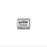 Nomination You & Me Story Charm in Stainless Steel & 925 Sterling Silver