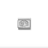 Nomination Tree of Life with CZ Stainless Steel & 925 Silver