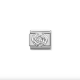 Nomination Rose Charm in Stainless Steel & 925 Silver & CZ