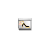 Nomination High Heel Charm in Stainless Steel, Enamel & 18k Gold