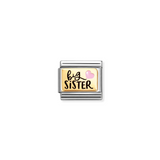 Nomination Big Sister Charm in Stainless Steel, Enamel & 18k Gold