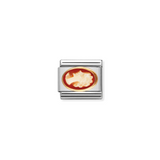 Nomination Cameo Charm in Stainless Steel with 18k Gold