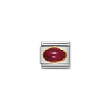 Nomination Ruby July Birthstone Charm in Stainless Steel with 18k Gold