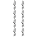 Pair of diamond earrings on a white background