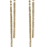 Crystal Front and Back Line Earrings