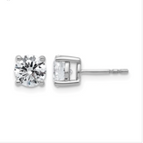 14k Gold 2.00ct Round F VS2 Lab Grown Diamond Stud Earrings