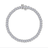 5.5 CTW Aria Half- Bezel Tennis Bracelet