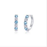 Josie Blue Topaz Hoop Earrings
