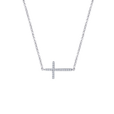 Sideways Cross Necklace