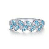 Blue Leaf Canopy Ring