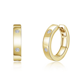 Invisible Set Huggie Hoop Earrings