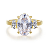 Aurora Three-Stone Oval Ring