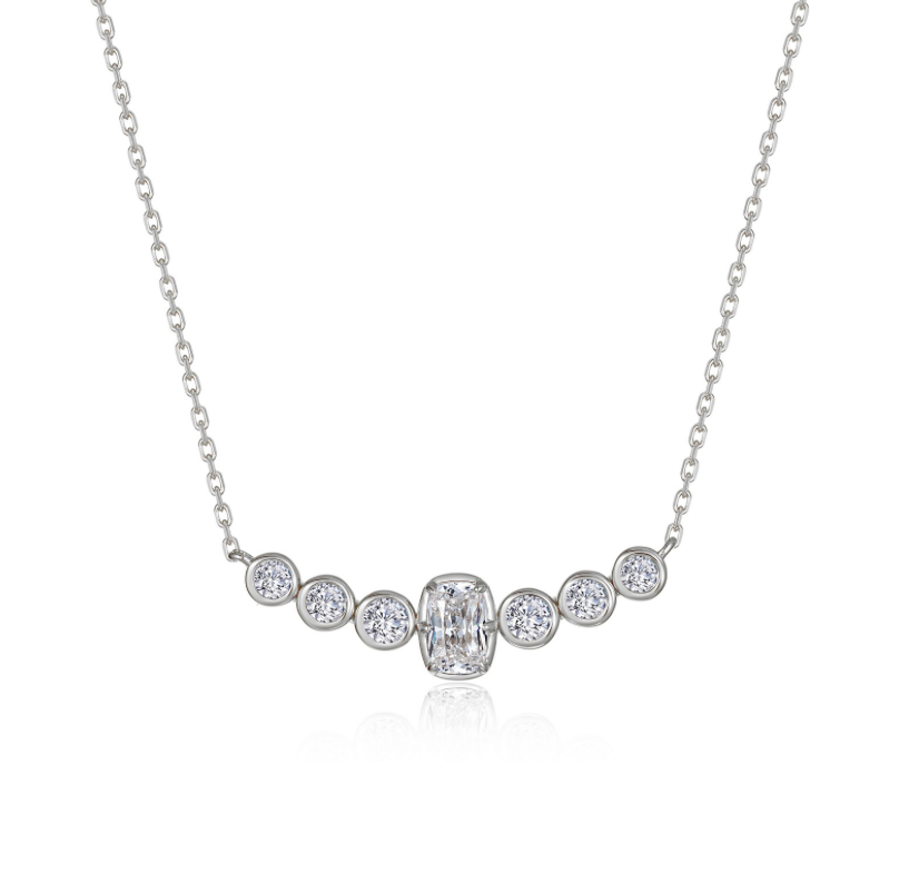 Nespoli's Silver Cushion of Joy Necklace