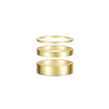 Nespoli's Trio Gold Band Set