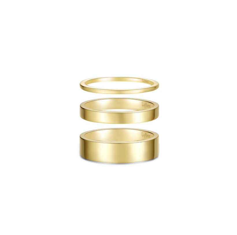Nespoli's Trio Gold Band Set