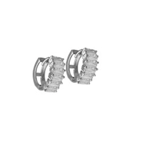 Cubic Zirconia Huggie Earrings