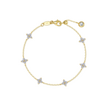 Nespoli's Gold Trillium Station Bracelet