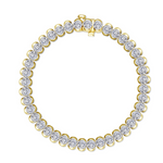 Nespoli's Gold 8 CTW Aria Half Bezel Tennis Bracelet