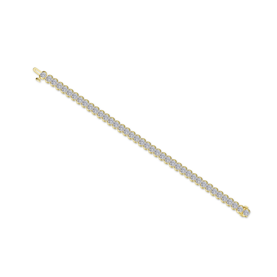 Nespoli's Gold 8 CTW Aria Half Bezel Tennis Bracelet