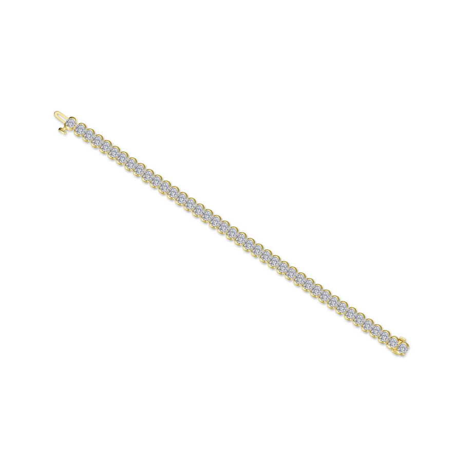 Nespoli's Gold 8 CTW Aria Half Bezel Tennis Bracelet