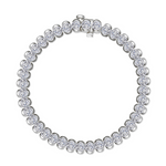 Nespoli's Silver 8 CTW Aria Half Bezel Tennis Bracelet
