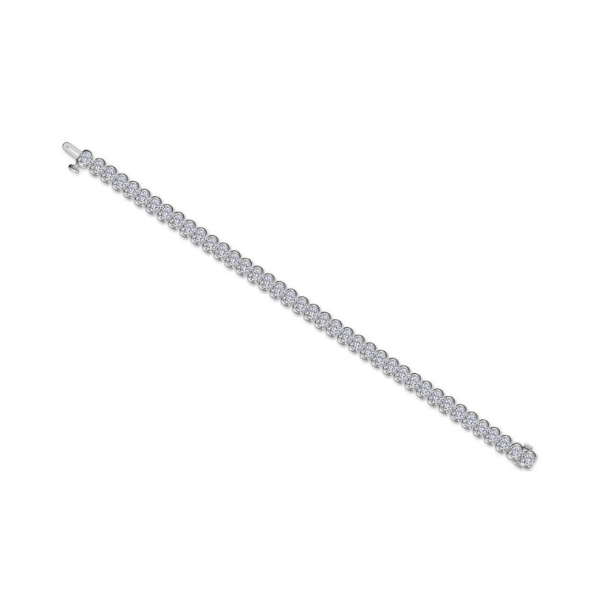 Nespoli's Silver 8 CTW Aria Half Bezel Tennis Bracelet