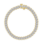 Nespoli's Gold 7.5 CTW Aria Half Bezel Tennis Bracelet 