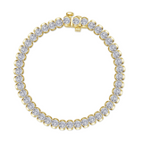 Nespoli's Gold 7.5 CTW Aria Half Bezel Tennis Bracelet 