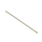 Nespoli's Gold 7.5 CTW Aria Half Bezel Tennis Bracelet 
