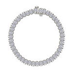 Nespoli's Silver 7.5 CTW Aria Half Bezel Tennis Bracelet 