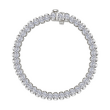 Nespoli's Silver 7.5 CTW Aria Half Bezel Tennis Bracelet 