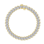 Nespoli's Gold 9.5 CTW Aria Half Bezel Tennis Bracelet 