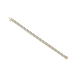 Nespoli's Gold 9.5 CTW Aria Half Bezel Tennis Bracelet 
