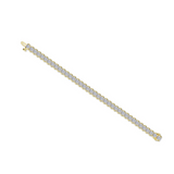Nespoli's Gold 9.5 CTW Aria Half Bezel Tennis Bracelet 