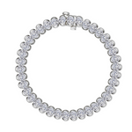 Nespoli's Silver 9.5 CTW Aria Half Bezel Tennis Bracelet 