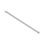 Nespoli's Silver 9.5 CTW Aria Half Bezel Tennis Bracelet 