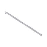 Nespoli's Silver 9.5 CTW Aria Half Bezel Tennis Bracelet 