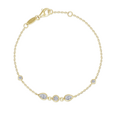 Nespoli's Gold Bezel-Set Teardrop Station Bracelet