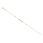 Nespoli's Gold Bezel-Set Teardrop Station Bracelet