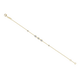Nespoli's Gold Bezel-Set Teardrop Station Bracelet