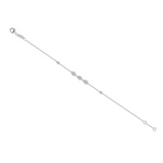 Nespoli's Silver Bezel-Set Teardrop Station Bracelet