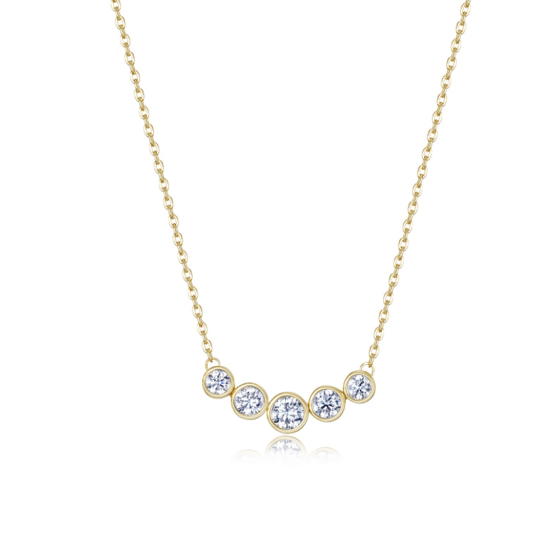 Nespoli's Gold Olive Bezel Necklace
