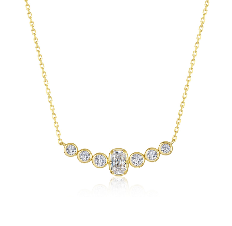 Nespoli's Gold Cushion of Joy Necklace