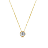 Nespoli's Gold Blossom Cradle Solitaire Necklace